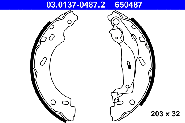 Brake Shoe Set (03.0137-0487.2)