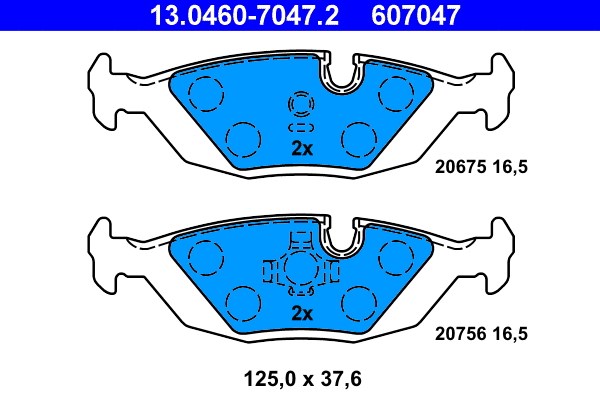 Brake Pad Set, disc brake (13.0460-7047.2)