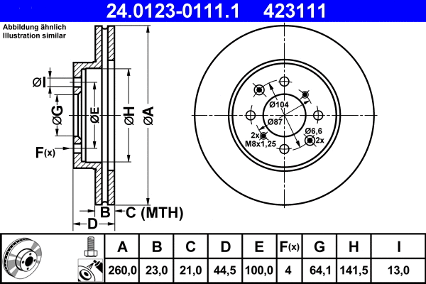 Brake Disc (24.0123-0111.1)