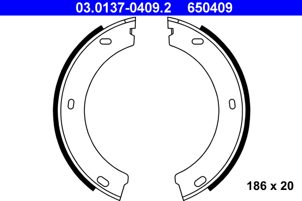 Brake Shoe Set, parking brake (03.0137-0409.2)