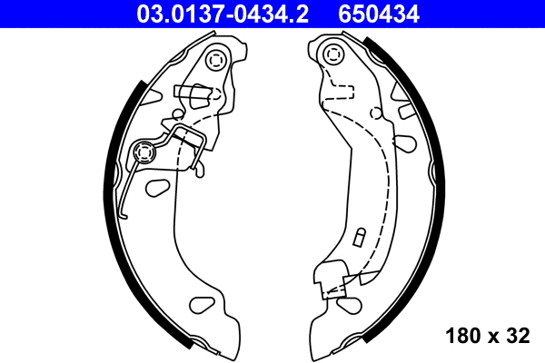 Brake Shoe Set (03.0137-0434.2)