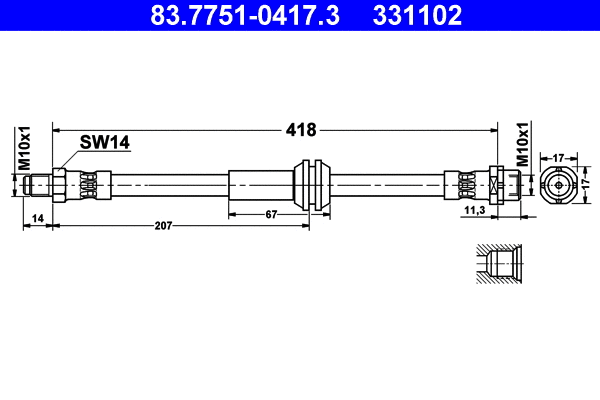 Brake Hose (83.7751-0417.3)