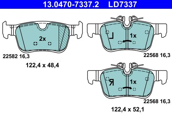 Brake Pad Set, disc brake (13.0470-7337.2)