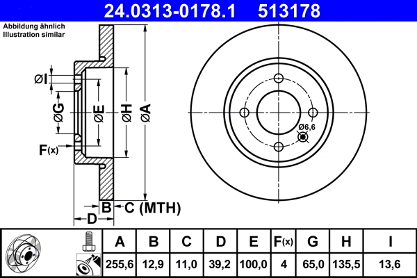 Brake Disc (24.0313-0178.1)