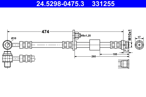 Brake Hose (24.5298-0475.3)