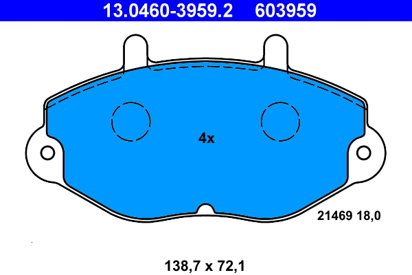 Brake Pad Set, disc brake (13.0460-3959.2)