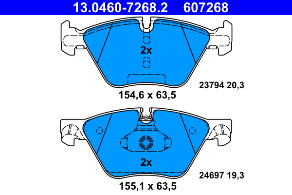 Brake Pad Set, disc brake (13.0460-7268.2)