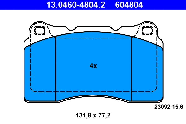 Brake Pad Set, disc brake (13.0460-4804.2)