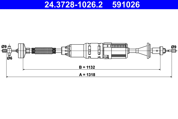 Cable Pull, clutch control (24.3728-1026.2)