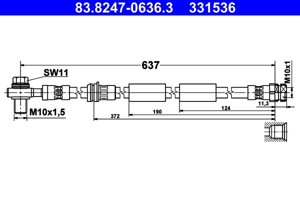 Brake Hose (83.8247-0636.3)