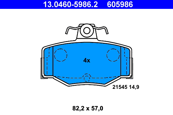 Brake Pad Set, disc brake (13.0460-5986.2)
