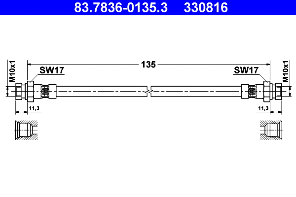 Brake Hose (83.7836-0135.3)