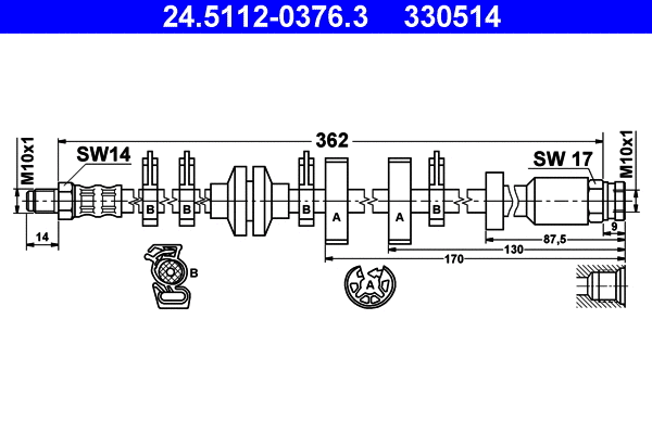 Brake Hose (24.5112-0376.3)