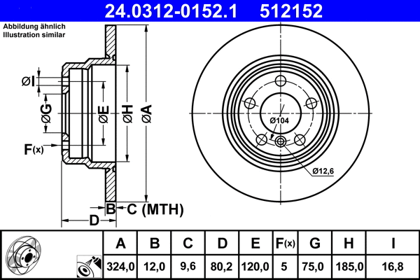 Brake Disc (24.0312-0152.1)