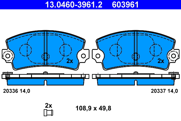 Brake Pad Set, disc brake (13.0460-3961.2)