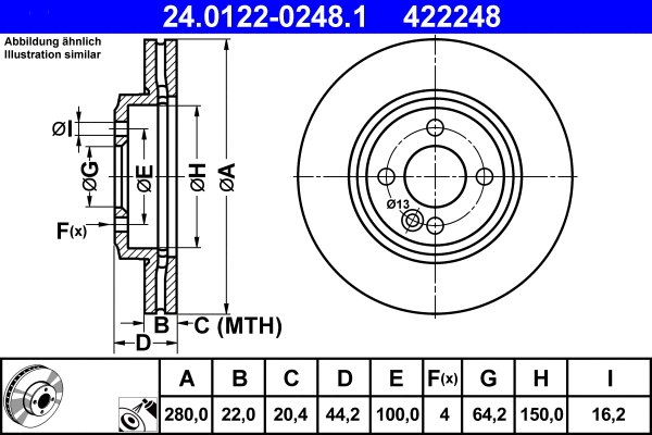Brake Disc (24.0122-0248.1)