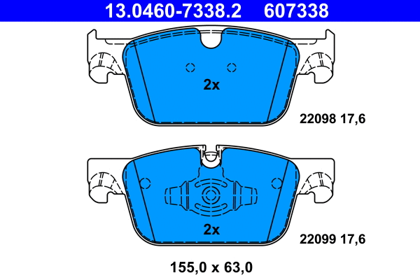 Brake Pad Set, disc brake (13.0460-7338.2)