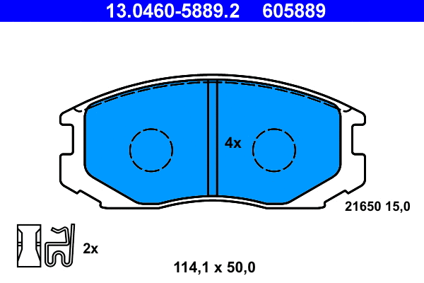 Brake Pad Set, disc brake (13.0460-5889.2)