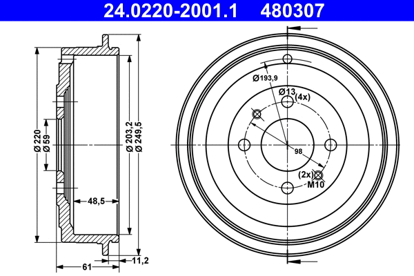 Brake Drum (24.0220-2001.1)