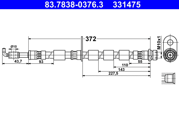Brake Hose (83.7838-0376.3)