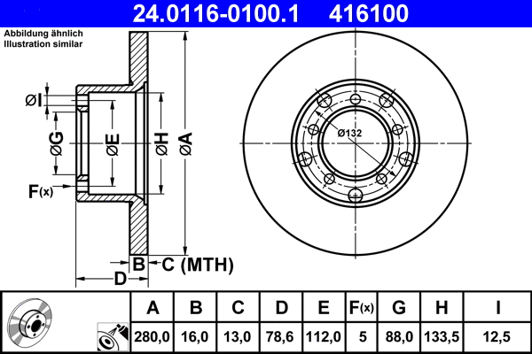 Brake Disc (24.0116-0100.1)