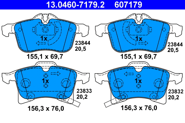 Brake Pad Set, disc brake (13.0460-7179.2)