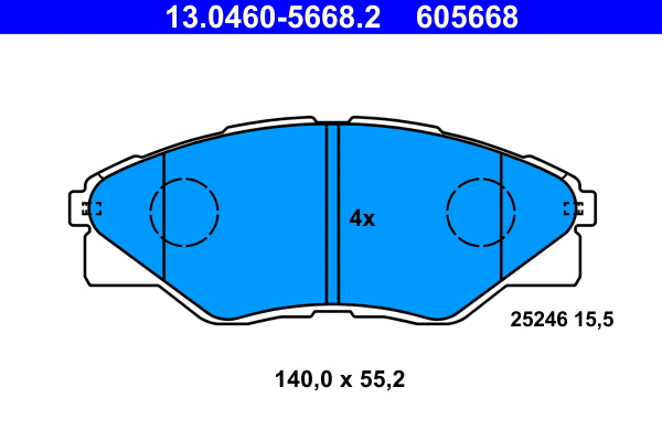Brake Pad Set, disc brake (13.0460-5668.2)