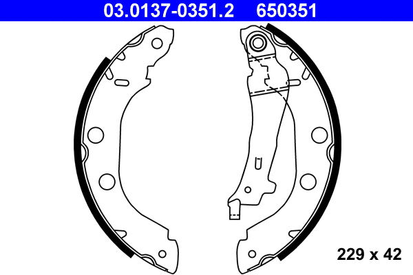 Brake Shoe Set (03.0137-0351.2)