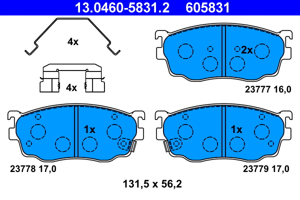 Brake Pad Set, disc brake (13.0460-5831.2)