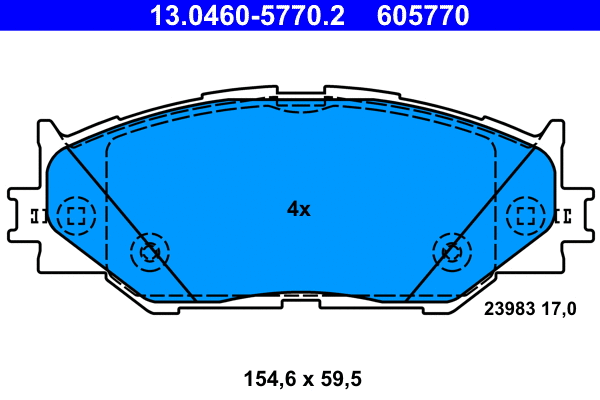Brake Pad Set, disc brake (13.0460-5770.2)