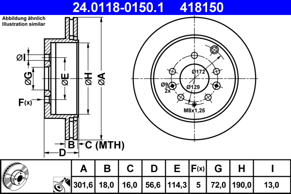 Brake Disc (24.0118-0150.1)