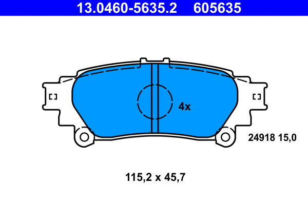 Brake Pad Set, disc brake (13.0460-5635.2)
