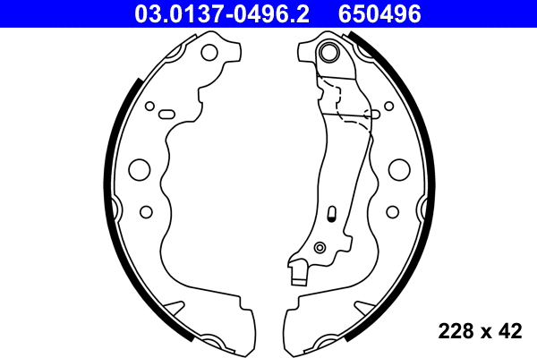Brake Shoe Set (03.0137-0496.2)