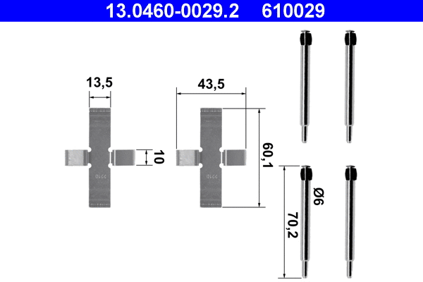 Accessory Kit, disc brake pad (13.0460-0029.2)