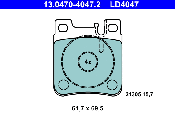 Brake Pad Set, disc brake (13.0470-4047.2)