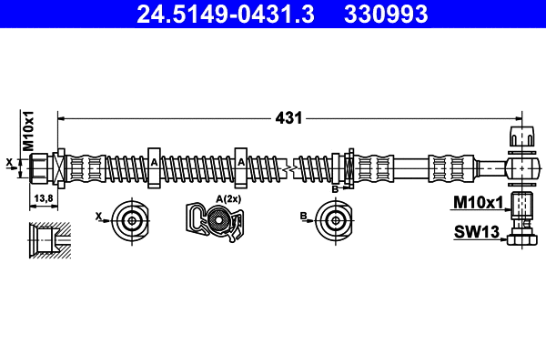 Brake Hose (24.5149-0431.3)