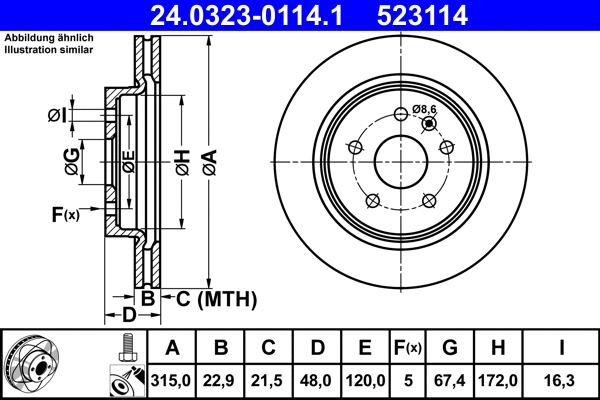Brake Disc (24.0323-0114.1)