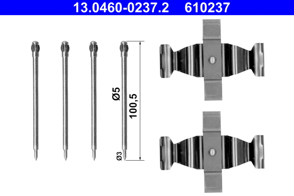 Accessory Kit, disc brake pad (13.0460-0237.2)