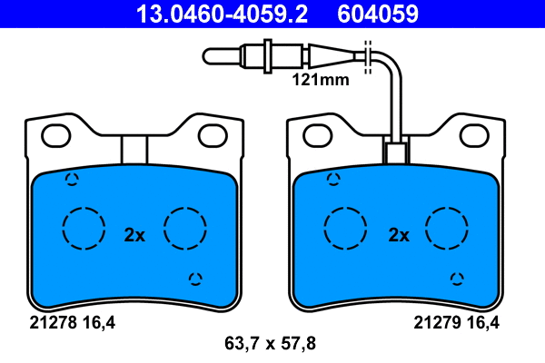 Brake Pad Set, disc brake (13.0460-4059.2)