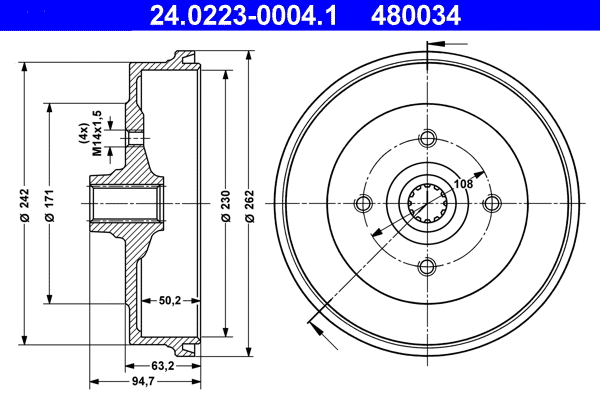 Brake Drum (24.0223-0004.1)