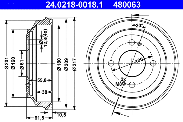 Brake Drum (24.0218-0018.1)