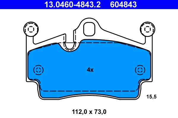 Brake Pad Set, disc brake (13.0460-4843.2)