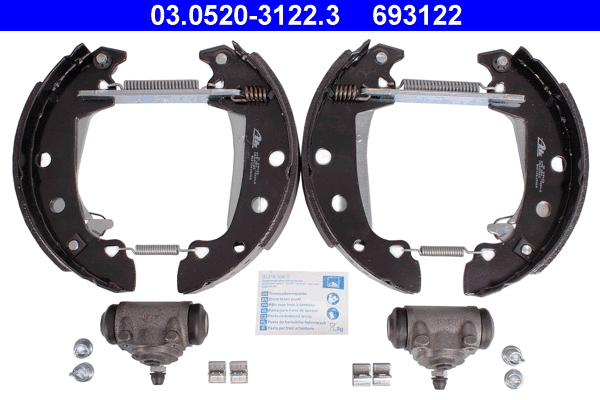 Brake Shoe Set (03.0520-3122.3)