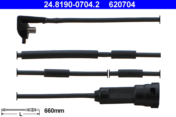 Warning Contact, brake pad wear (24.8190-0704.2)