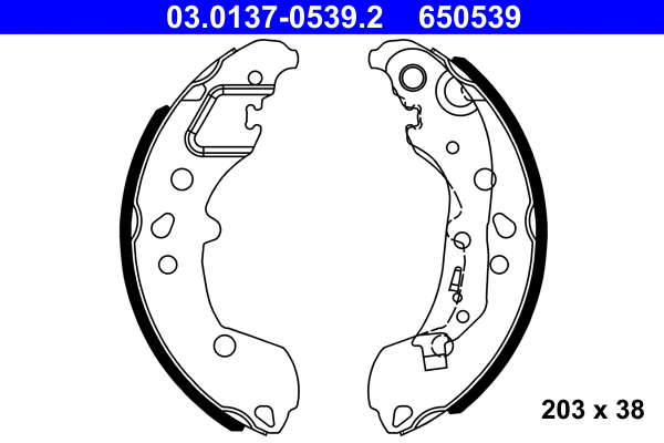 Brake Shoe Set (03.0137-0539.2)