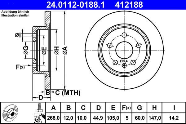 Brake Disc (24.0112-0188.1)