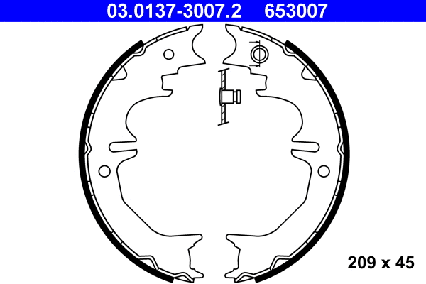 Brake Shoe Set, parking brake (03.0137-3007.2)
