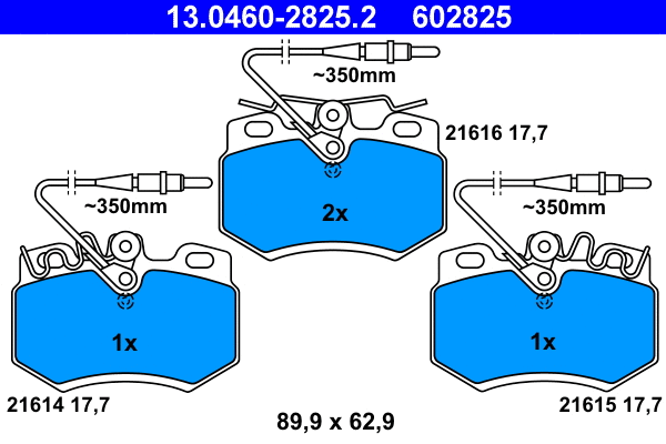 Brake Pad Set, disc brake (13.0460-2825.2)