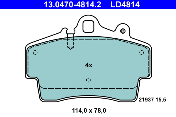 Brake Pad Set, disc brake (13.0470-4814.2)