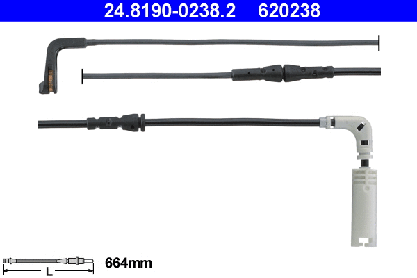 Warning Contact, brake pad wear (24.8190-0238.2)